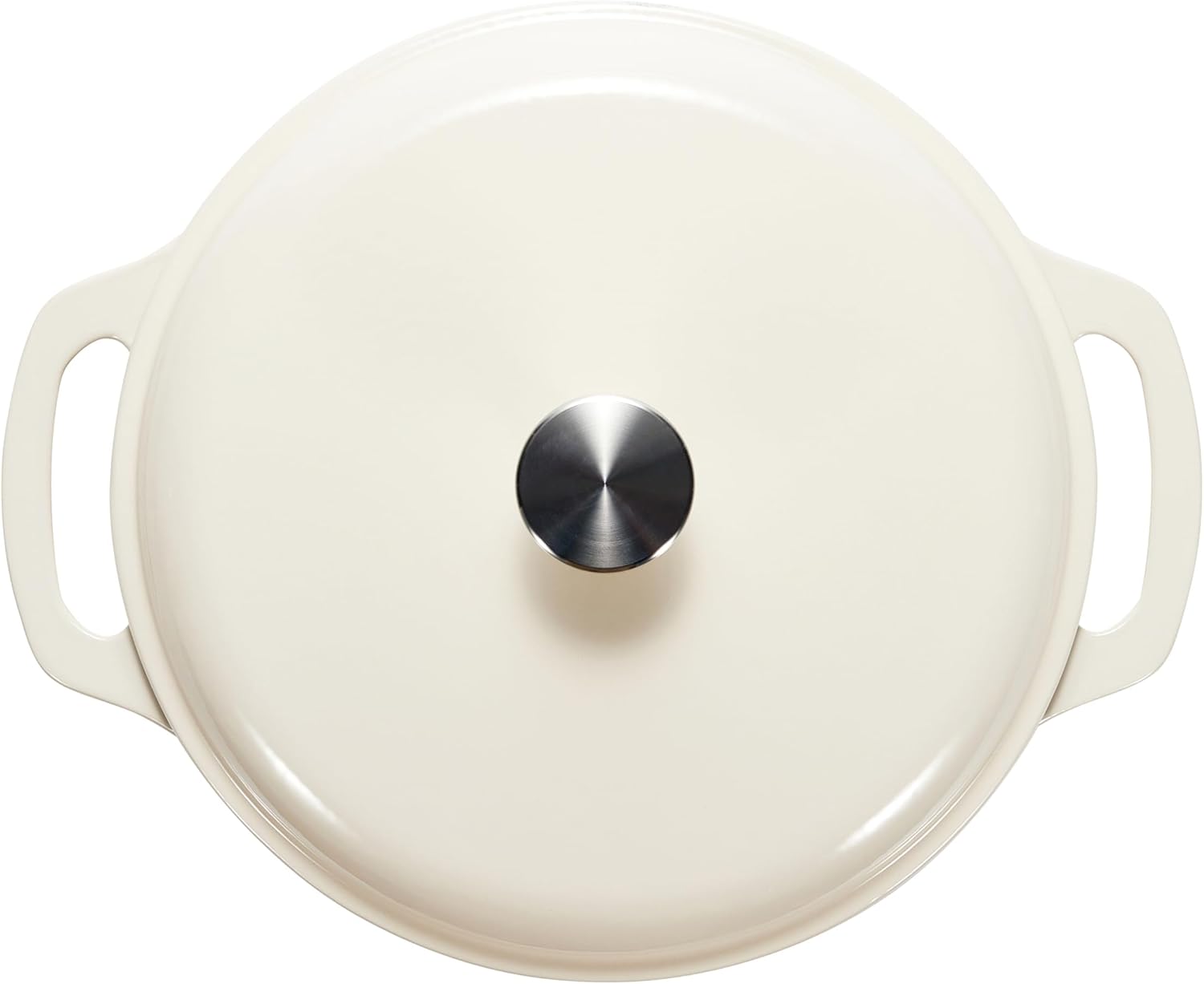 Enameled Cast Iron Round Dutch Oven with Lid and Dual Handles